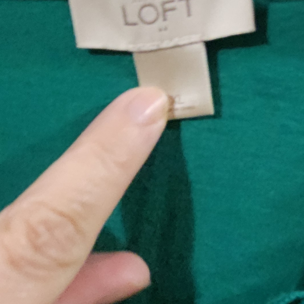 LOFT Teal Ruffled Blouse - Picture 4 of 4